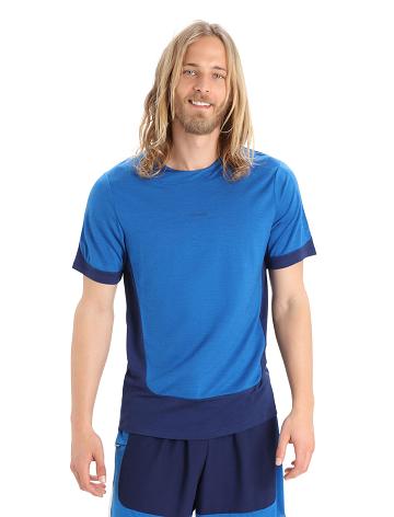 Lazurite / Royal Navy Icebreaker ZoneKnit™ Merino Short Sleeve Men's T Shirts | AU 1200SGLO